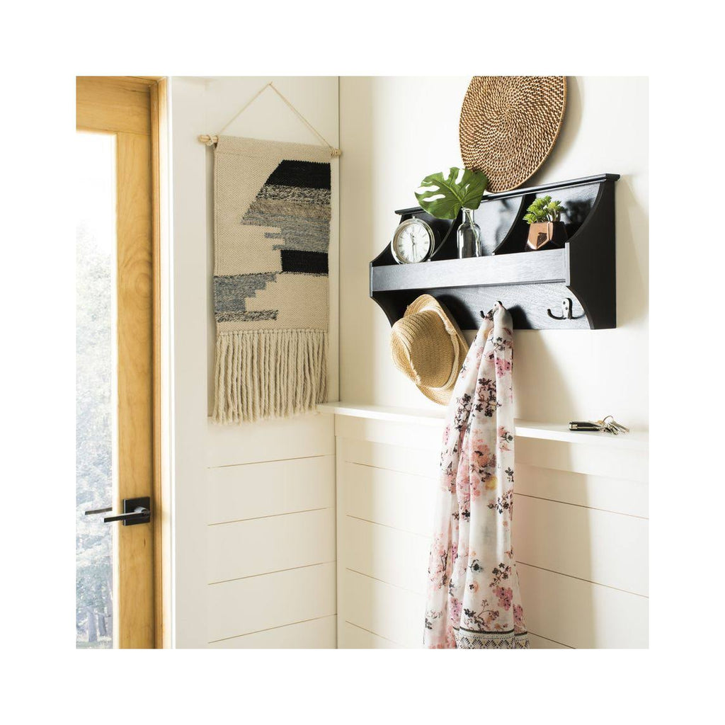 Black Hanging Storage Wall Rack X365194