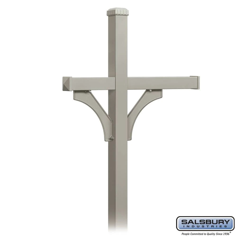 Nickel 2 Sided In-Ground Mailbox Post M785