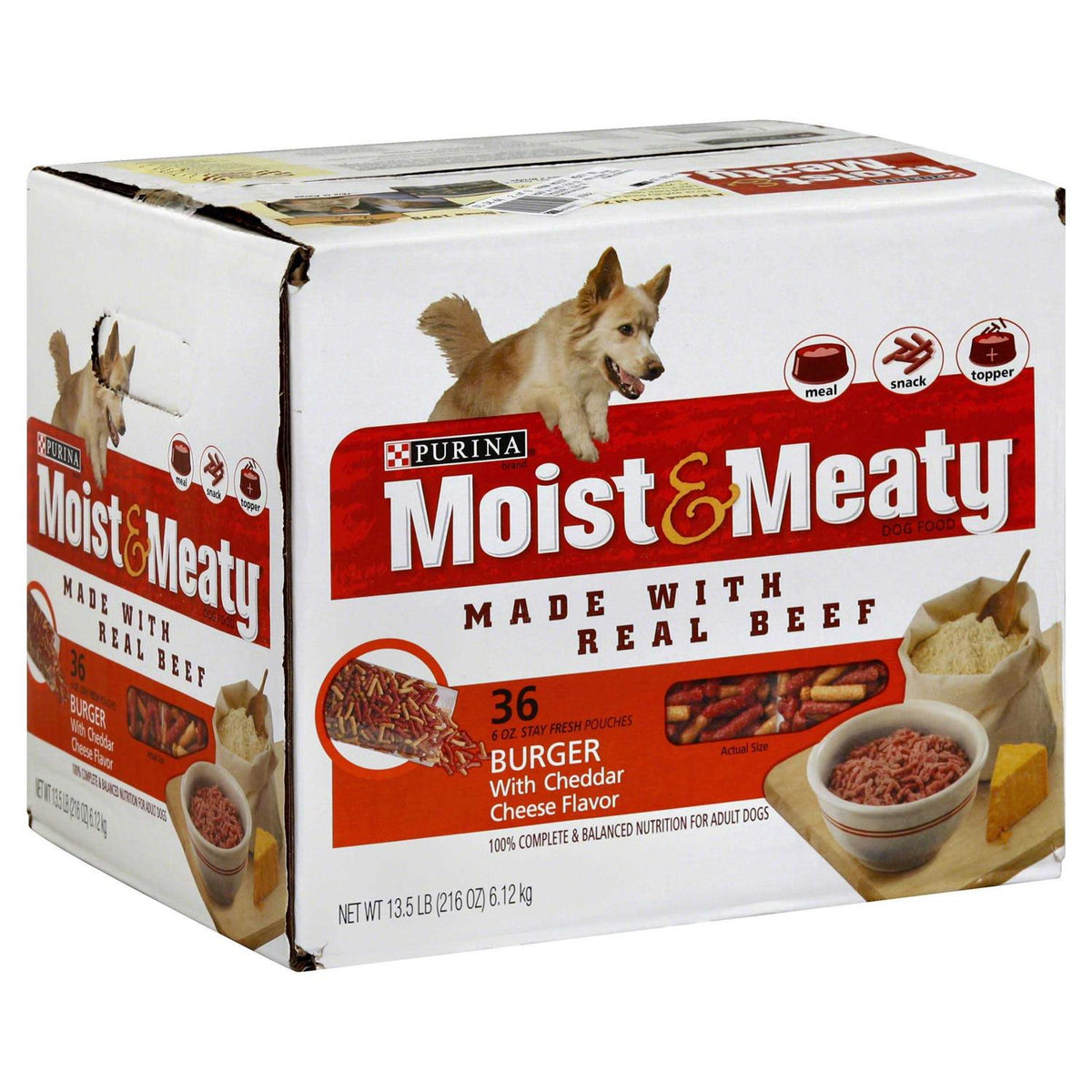 Moist & Meaty Burger with Cheddar Cheese Flavor Dry Dog Food D581632