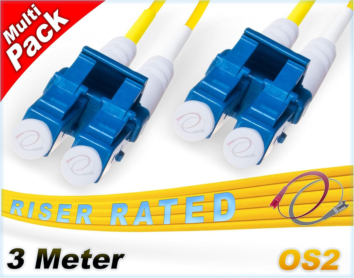 24 Pack 3M OS2 LC LC Single Mode Fiber Patch Cables M8633