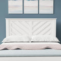 White Wood Panel Full Size Headboard Y778927