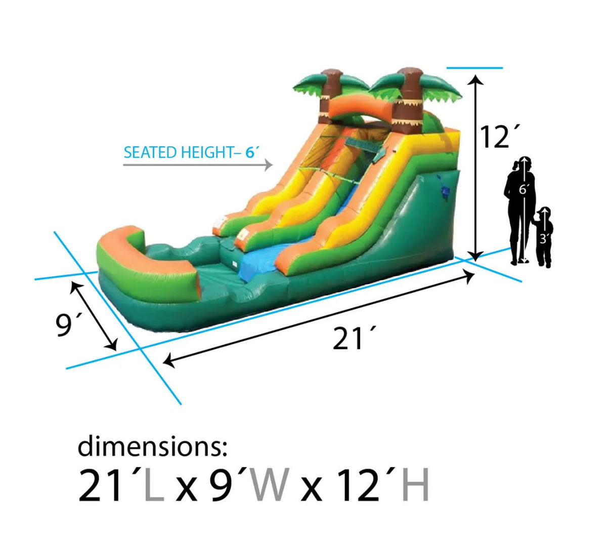 12 ft Inflatable Water Slide K245370