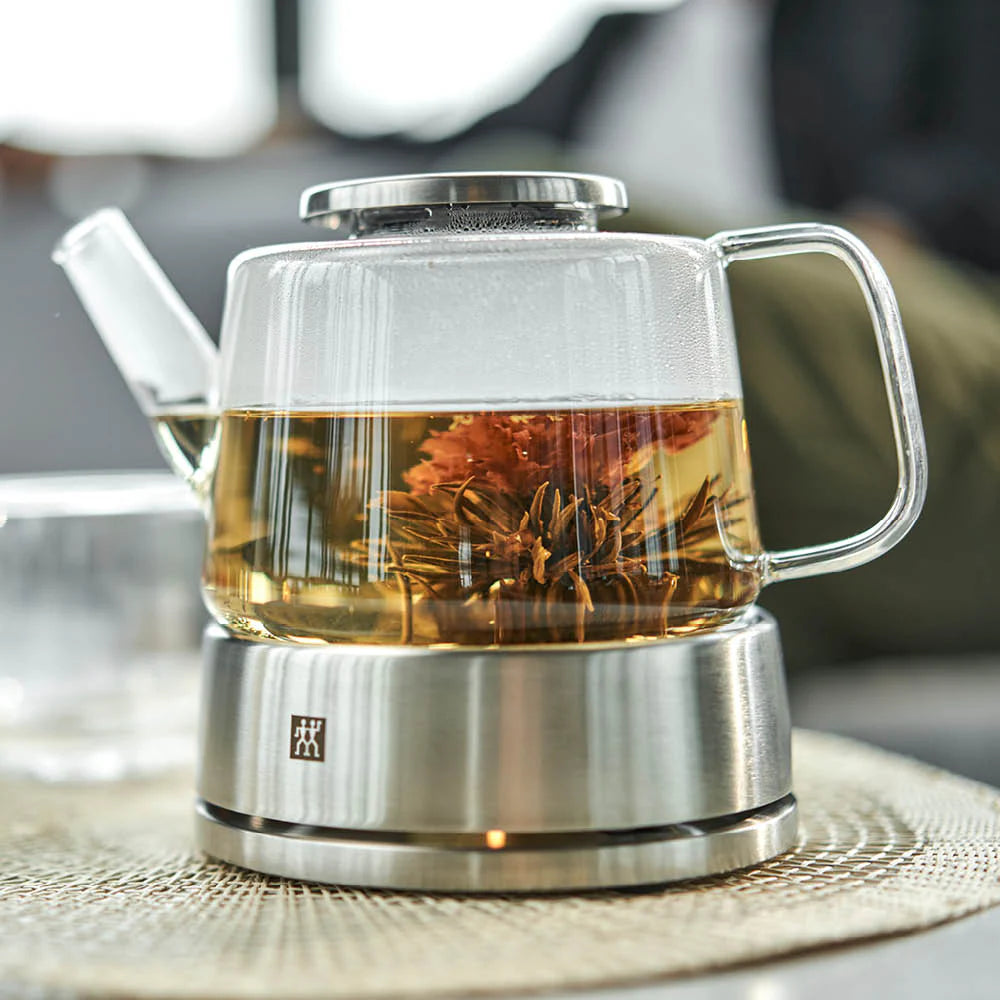 27oz Glass Teapot with Stainless Steel Stand K588