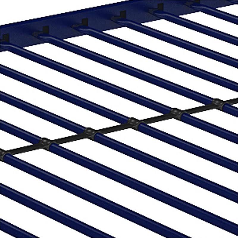 Twin Metal Loft Bed with Desk in Blue N98713