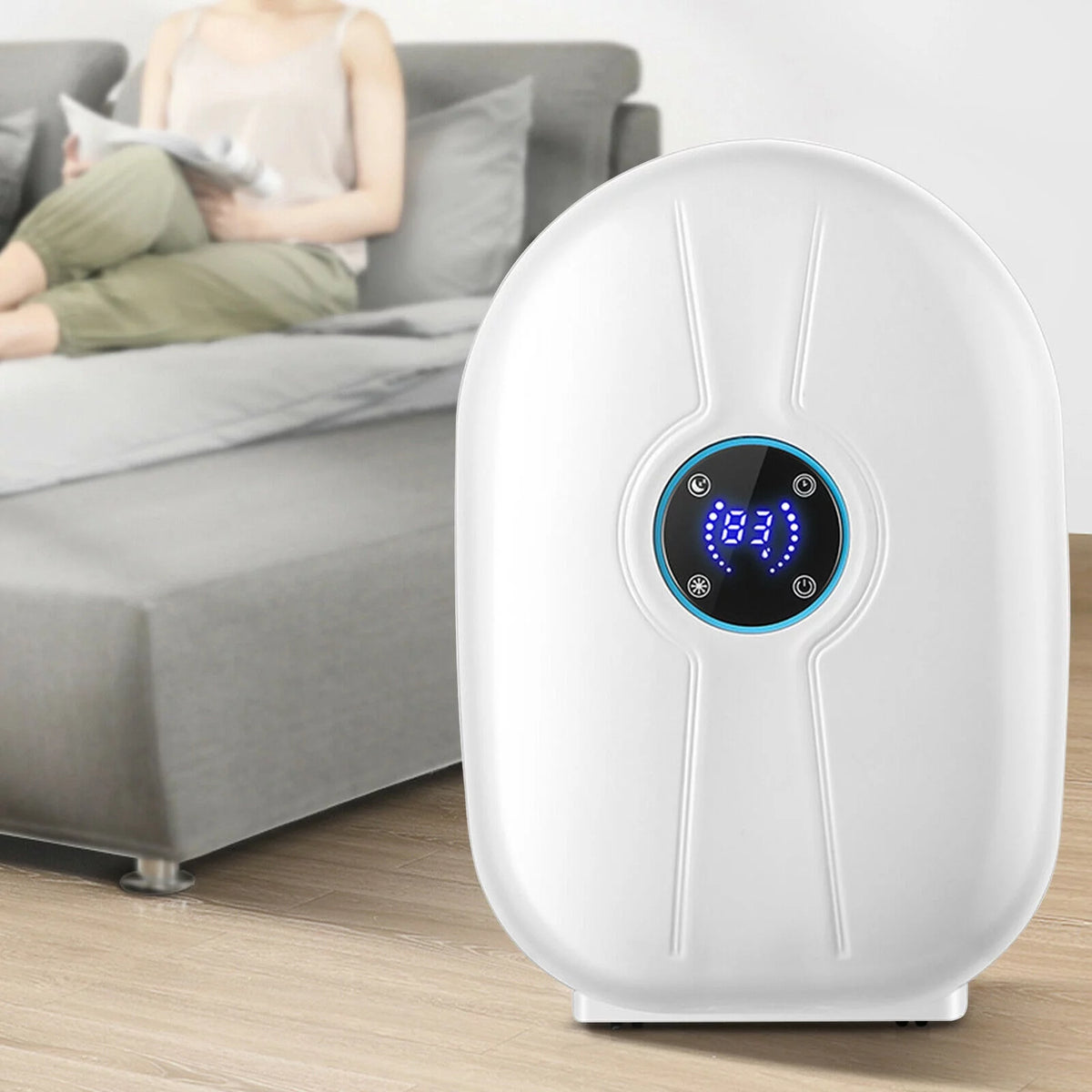Mini Remote Control Dehumidifier 500ml Water Tank White F605838