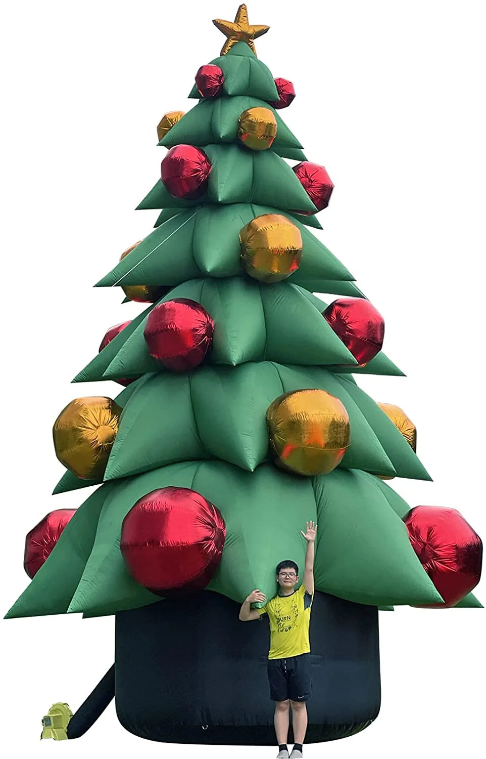 26Ft Tall Inflatable Green Christmas Tree with Multicolor Gift Boxes and Star G450