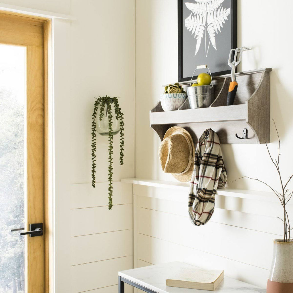 Black Hanging Storage Wall Rack X365194