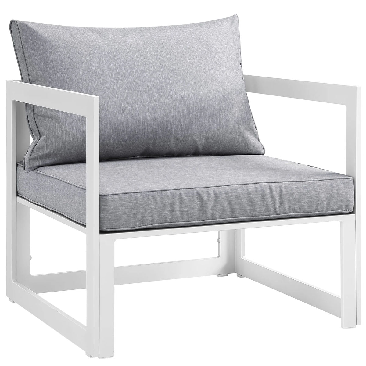 White Grey Fabric Outdoor Patio Sectional Sofa Set B153682