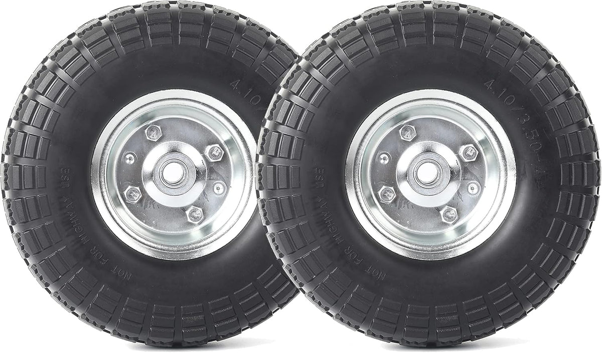 10-Inch Solid Rubber Tires and Wheels 4-Pack Z2022