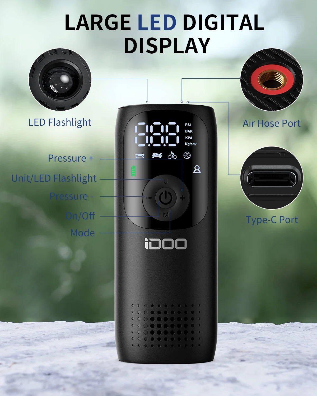150PSI Cordless Tire Inflator Portable Air Compressor I39048