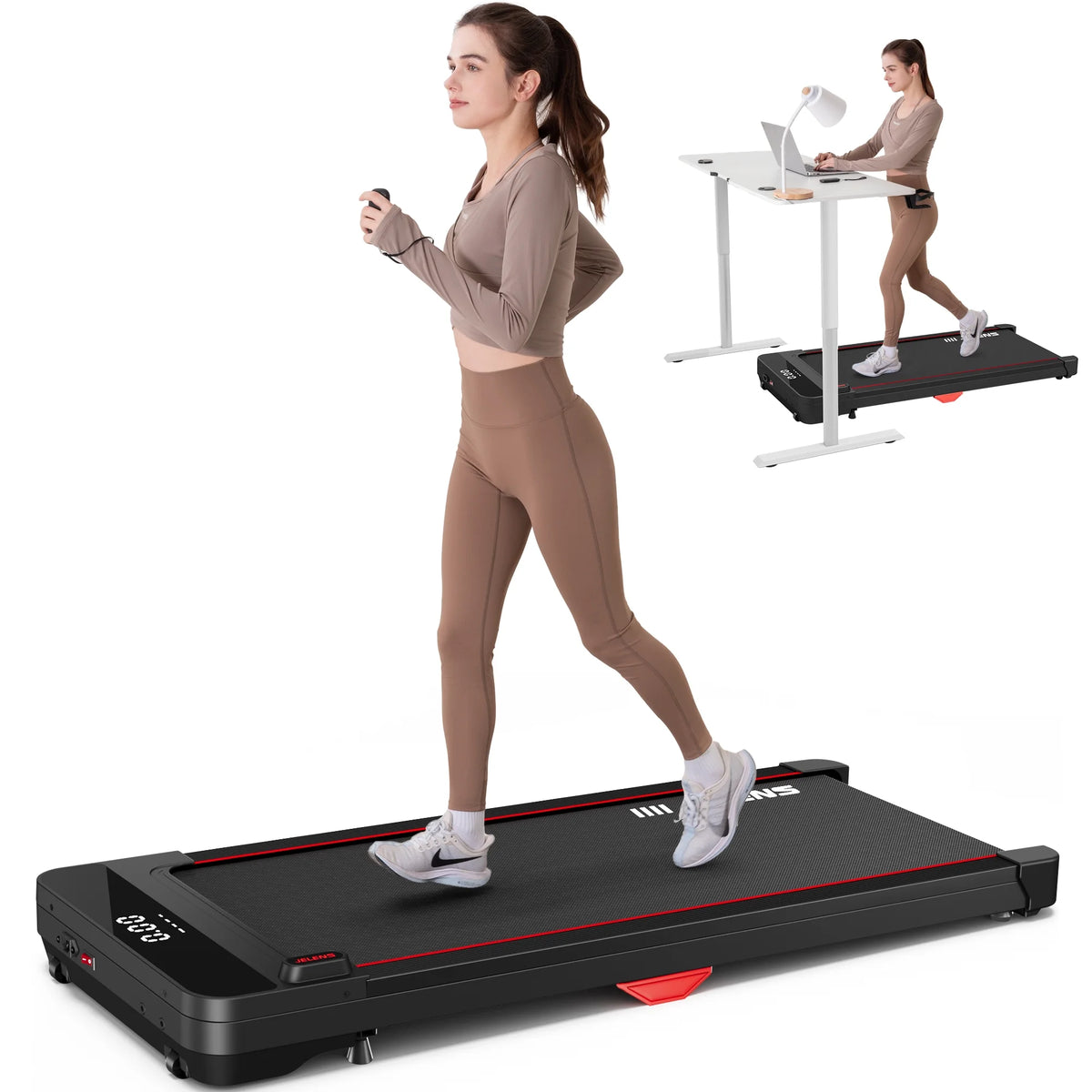 2.5HP Portable Under Desk Treadmill with Remote Control W170