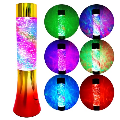 14" Glitter Liquid Motion Lamp LED Red Pink Purple Blue Multiple Colors T5859