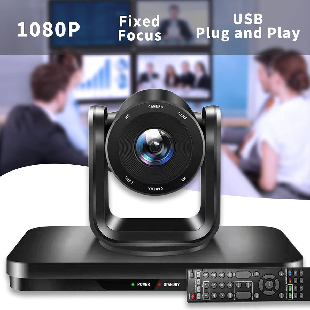 1080P PTZ Conference Camera with 4X Digital Zoom C3338
