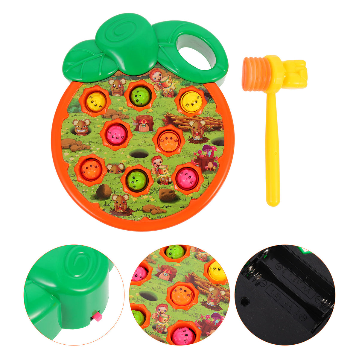 Electric Mole Game Toy Whacking Toy Cartoon Hammer Beating Toy U598809