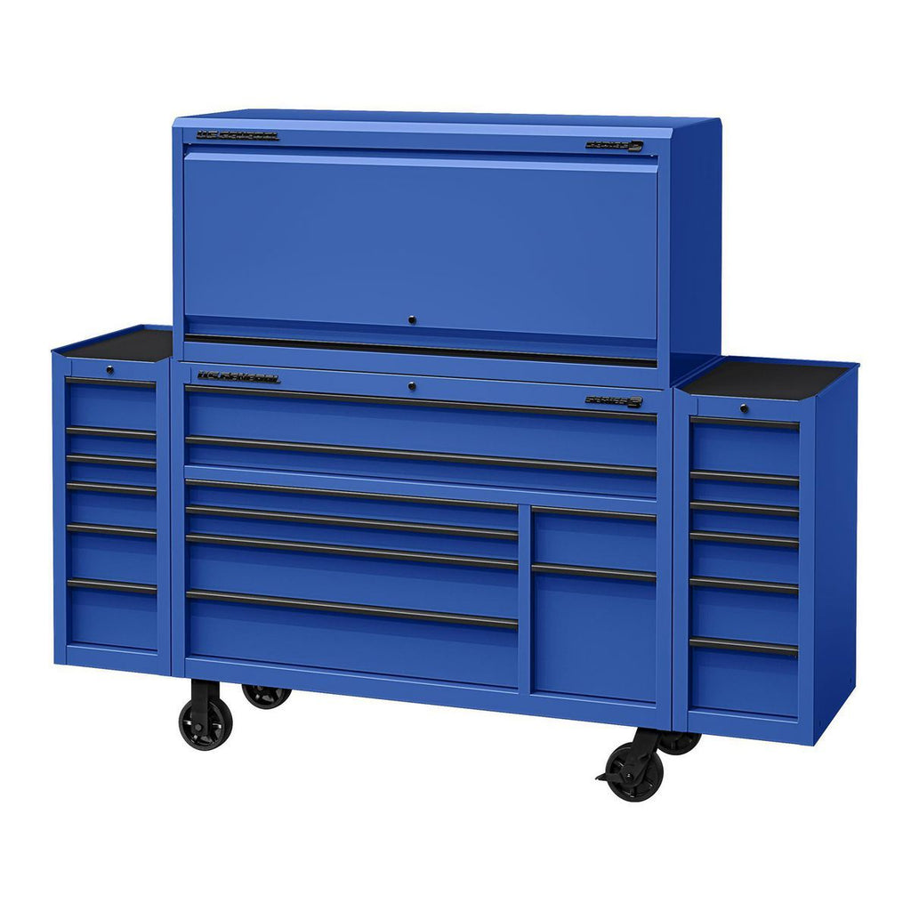 56 in. x 22 in. Blue Work Center Hutch J38419
