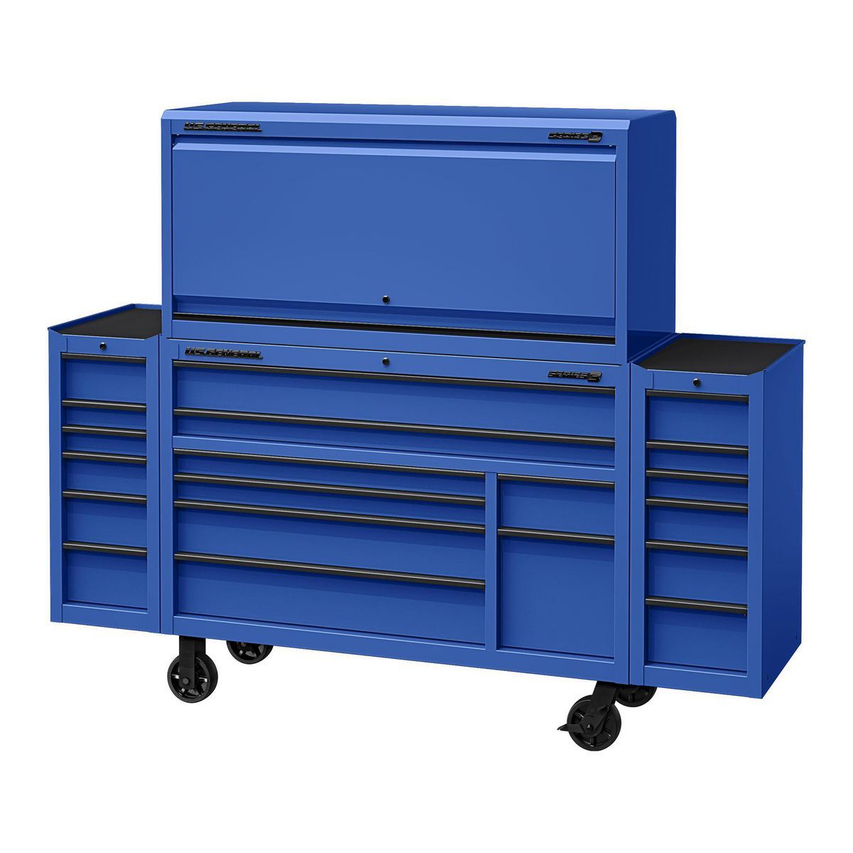 56 in. x 22 in. Blue Work Center Hutch J38419