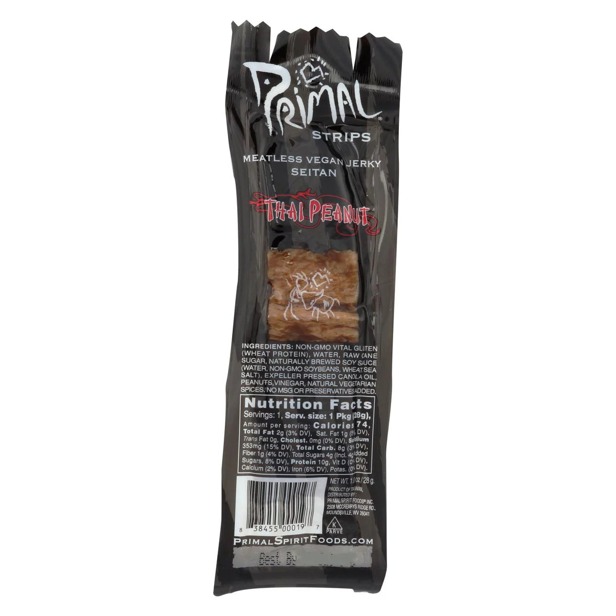 Vegan Seitan Jerky Thai Peanut 1 oz Case of 24 O492845
