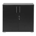 Black 1-Shelf Storage Cabinet Q148