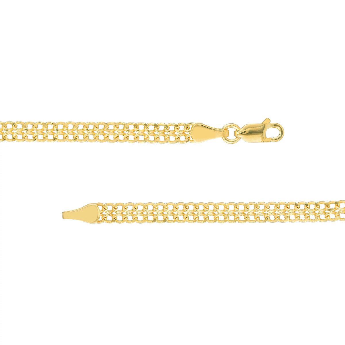 14K Yellow Gold Diamond Cut Chain Necklace L10232