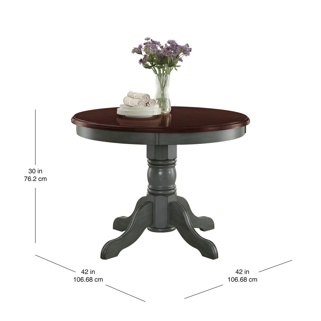 Blue & Mocha Finish Dining Table Z1718