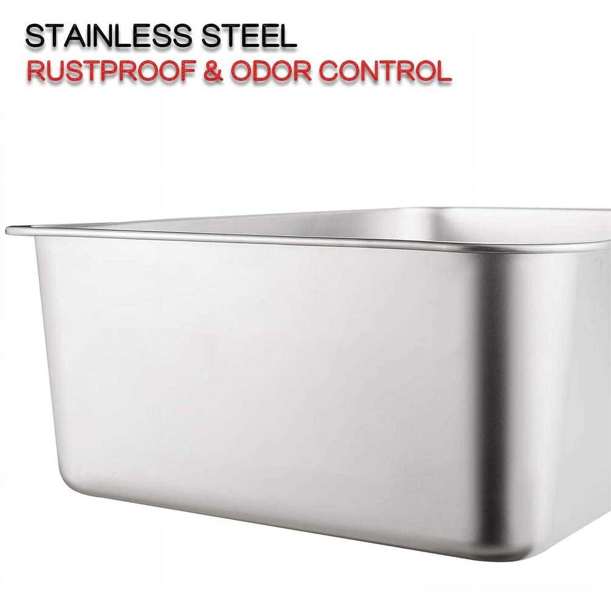 Stainless Steel Cat and Rabbit Litter Box W2950