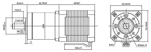 NEMA 17 Planetary Gearbox Stepper Motor A399