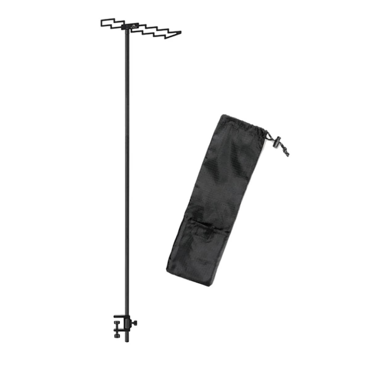 Compact Camping Lantern Stand Holder Table Clamp Tent Hook Foldable Outdoor Lamp Pole Post H701
