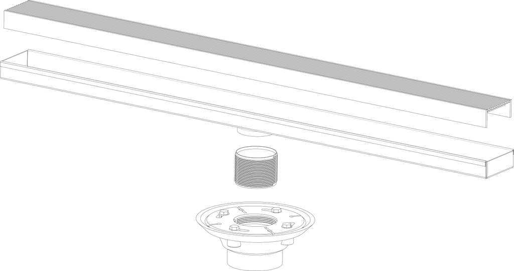 36 inch Linear Shower Drain Kit, Polished Stainless Z84930