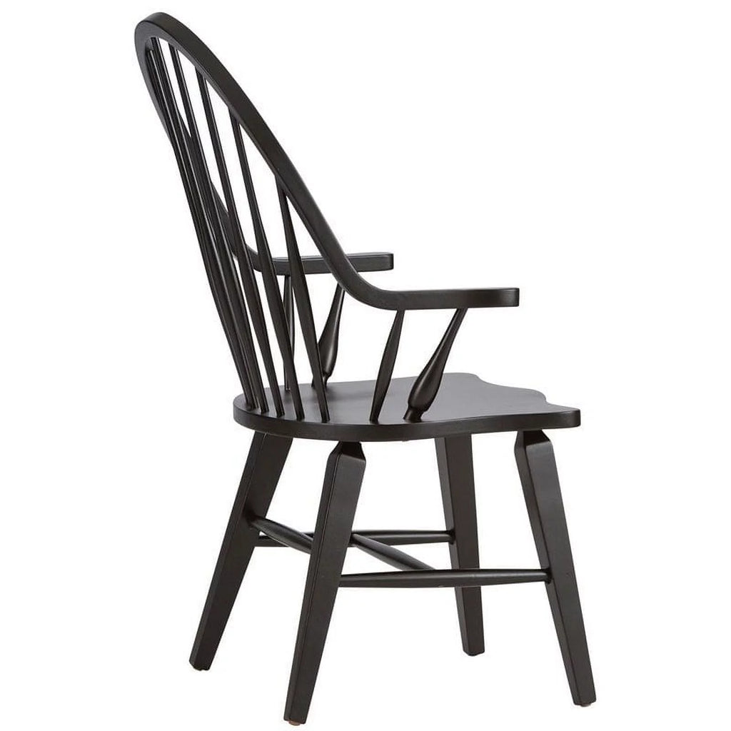 Dark Brown Windsor Back Arm Chair C46757