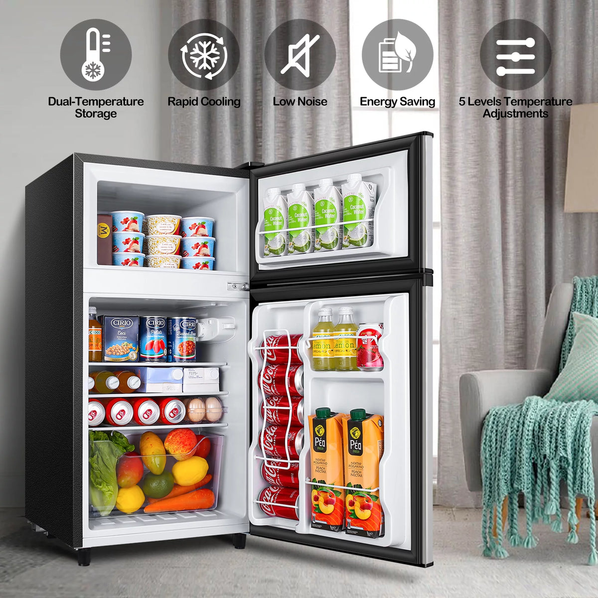 3.5 Cu ft Two Door Mini Fridge L1839