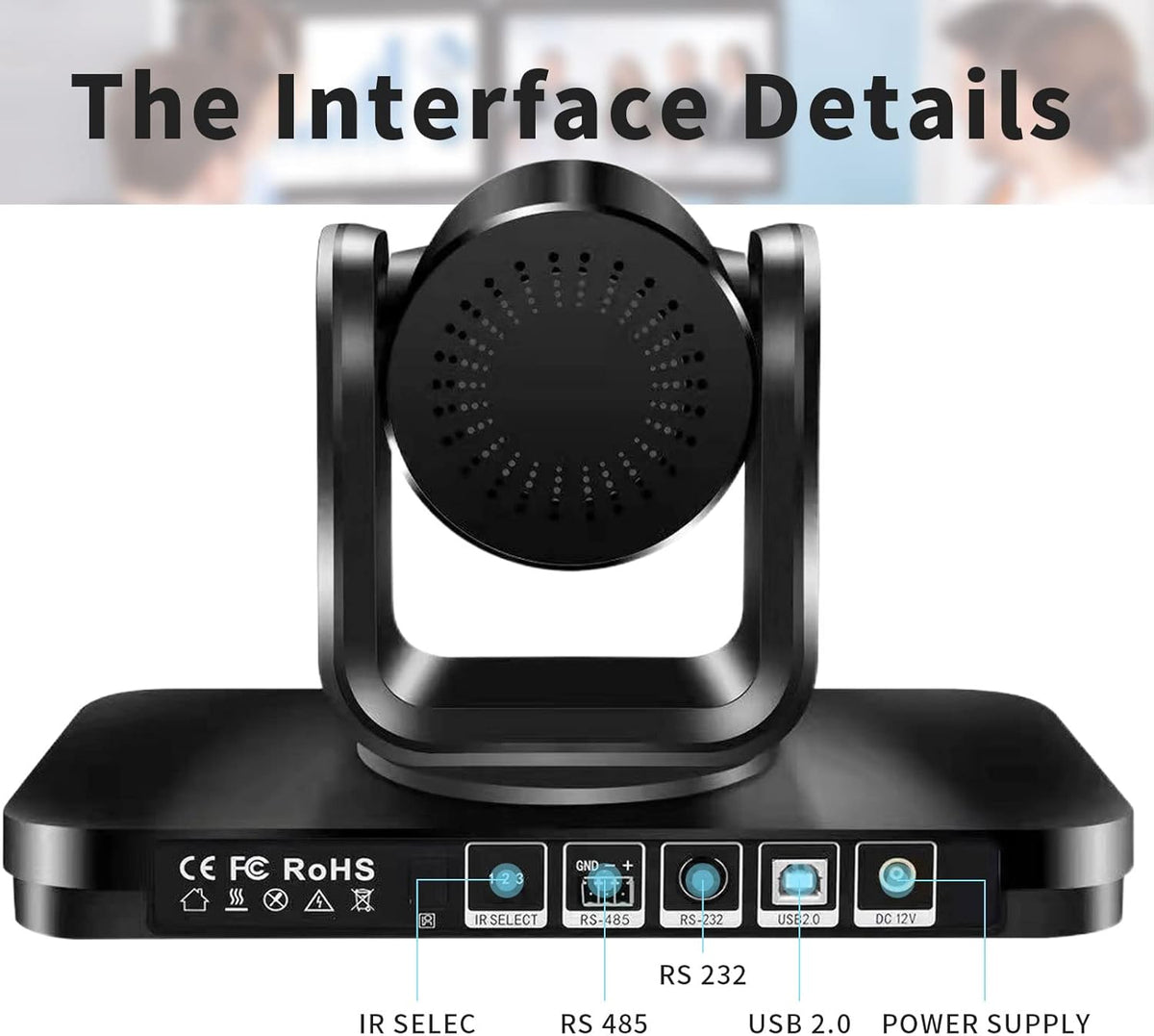 1080P PTZ Conference Camera with 4X Digital Zoom C3338