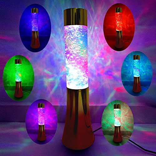 14" Glitter Liquid Motion Lamp LED Red Pink Purple Blue Multiple Colors T5859