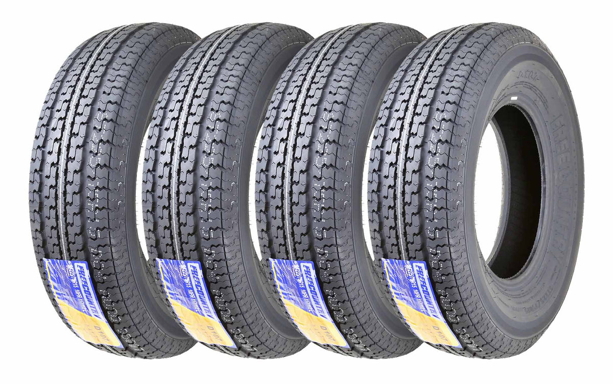 Set 4 Trailer Radial Tires ST225/75R15 10 Ply Load Range E S224