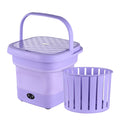Purple Electric Folding Washing Machine with Dryer Bucket E492