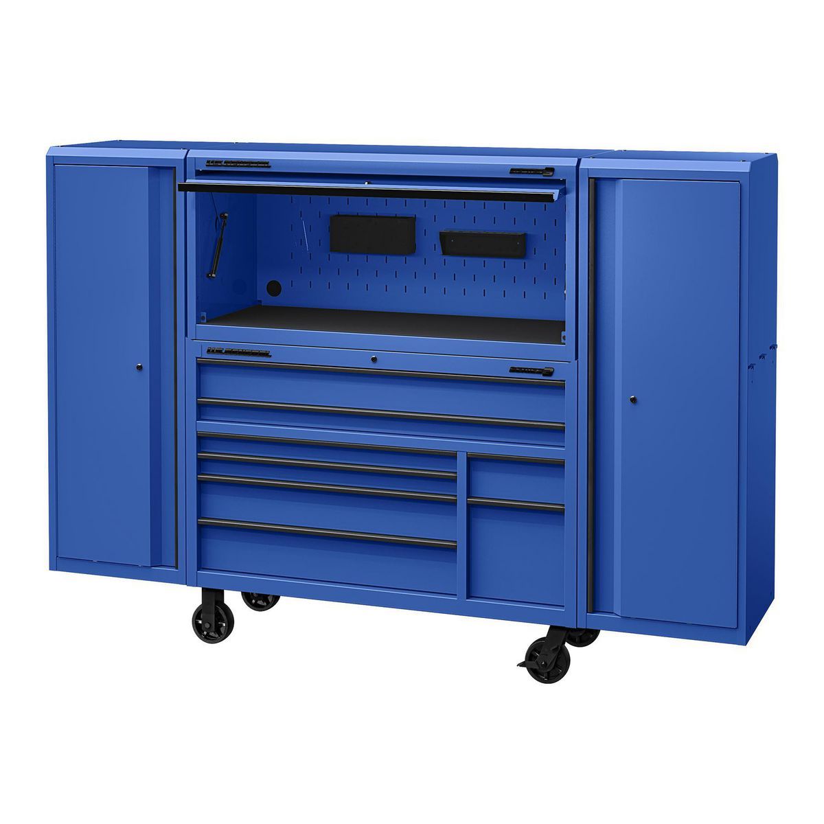 56 in. x 22 in. Blue Work Center Hutch J38419