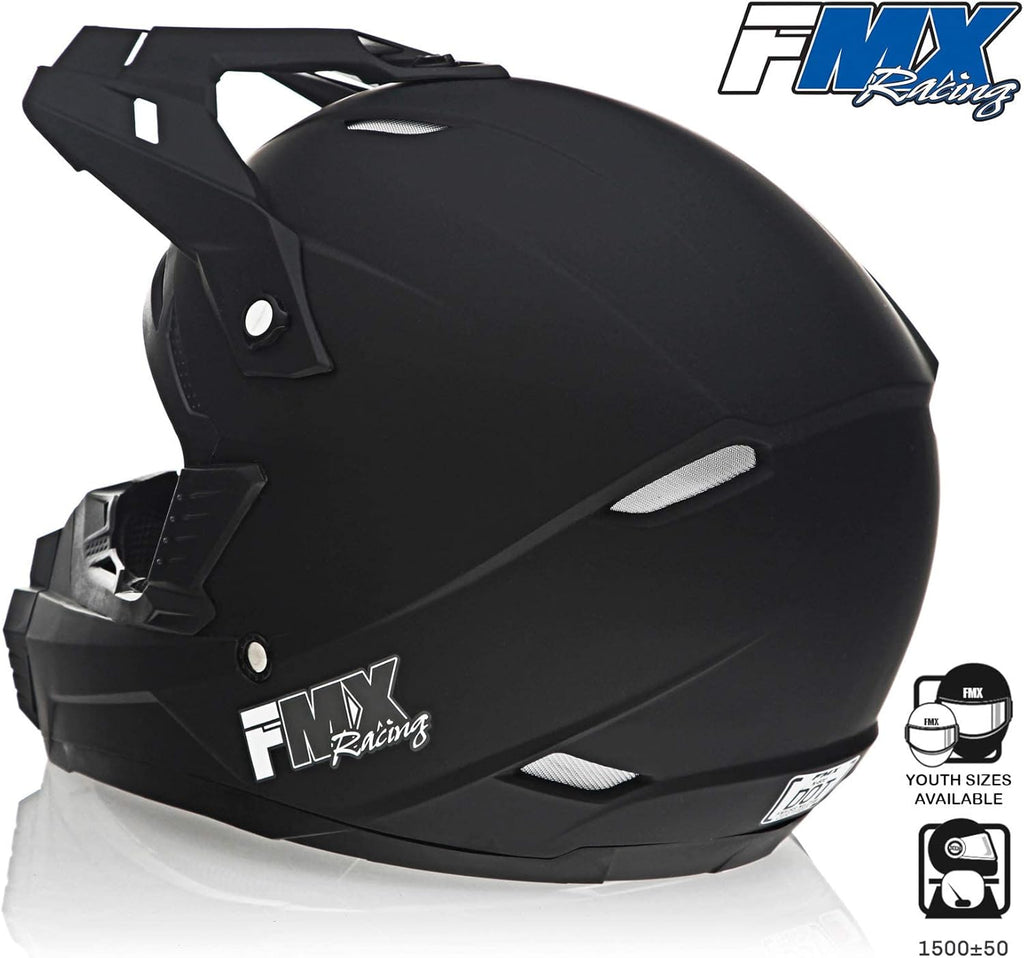 Matte Black DOT Approved Motocross Helmet P797234