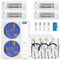 54,000 BTU 4 Zone Ceiling Cassette Ductless Air Conditioner and Heat Pump H2436