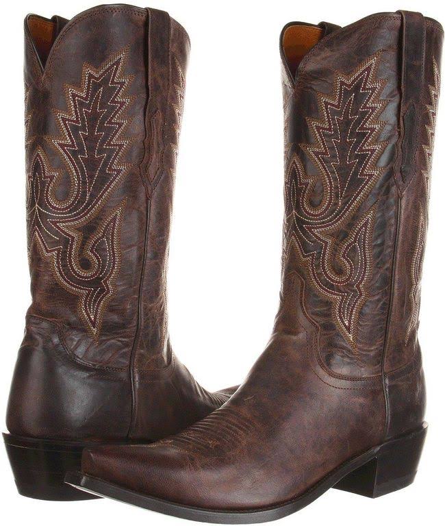 Chocolate Madras Goat Cowboy Boots T931850