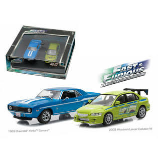 1969 Chevrolet Camaro and 2002 Mitsubishi Lancer Evolution VII F129