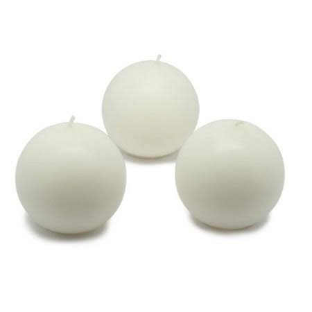 Beige Ball Candle E2734
