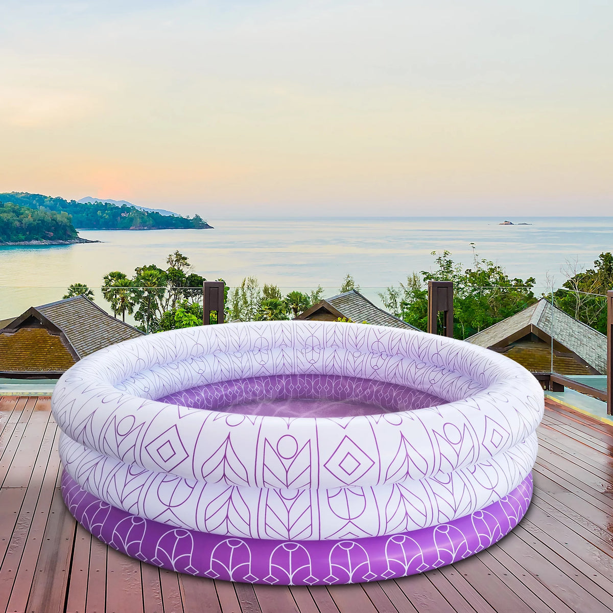 Inflatable 5.5ft 3 Ring Adult Pool V414