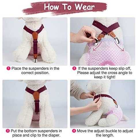 2 Pieces Dog Diaper Suspenders Z55801