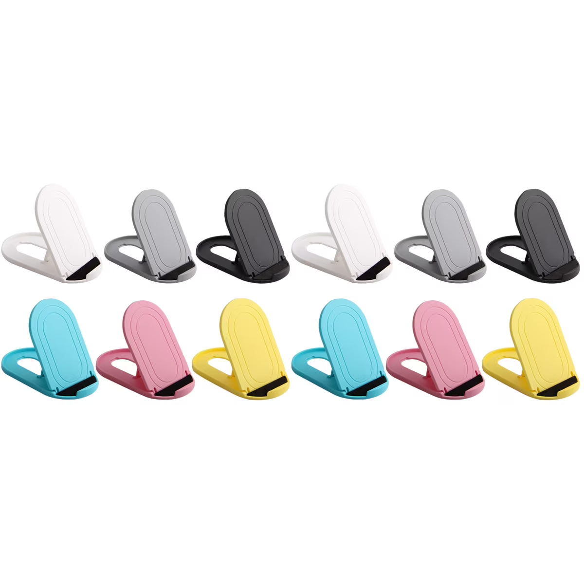 12 Pcs Foldable Plastic Desktop Phone Holder Y503804