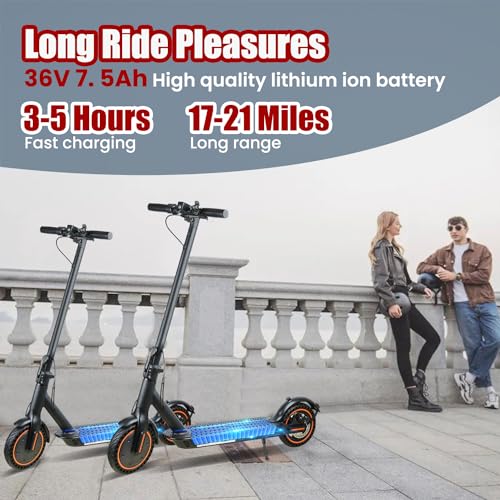 Electric Scooter with 8.5" Solid Tires, 500W Motor, 19MPH Max Speed P916