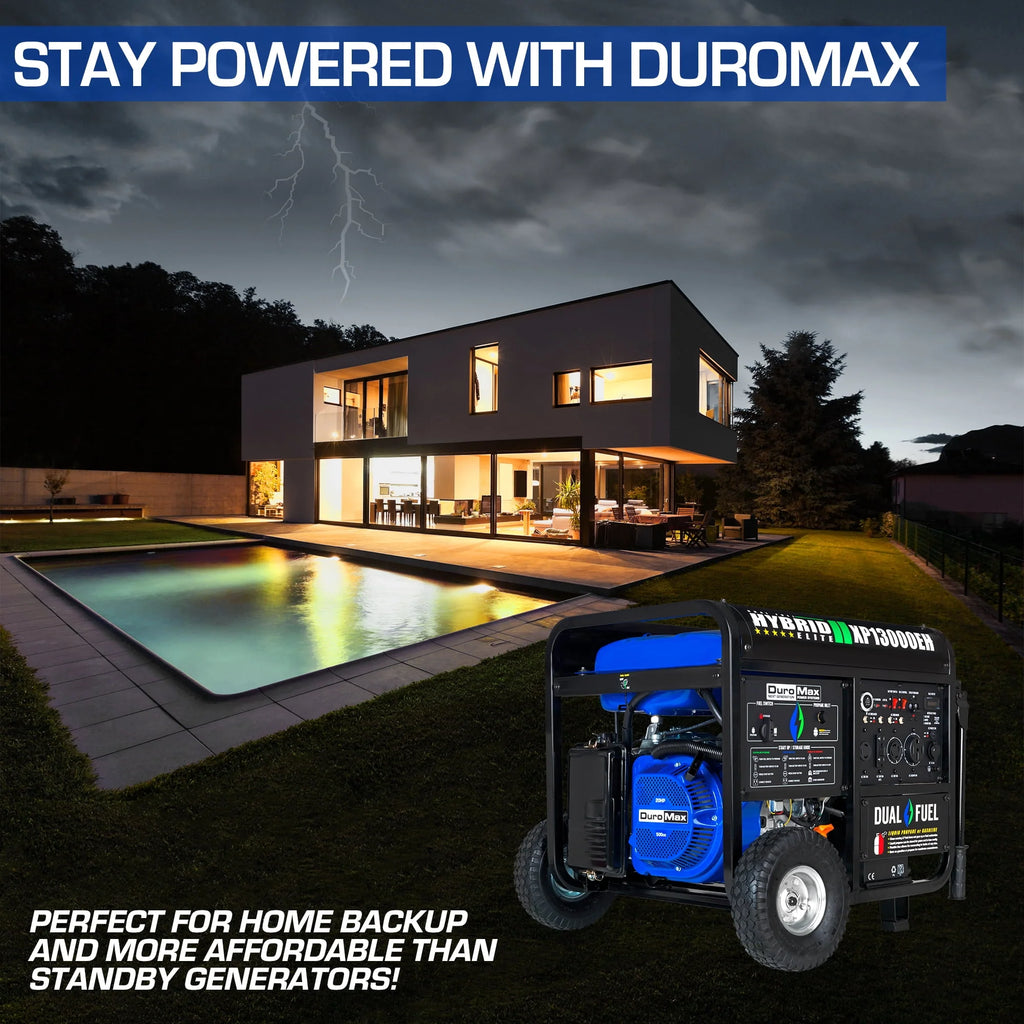 13,000-Watt 500cc Portable Hybrid Gas Propane Generator W9193