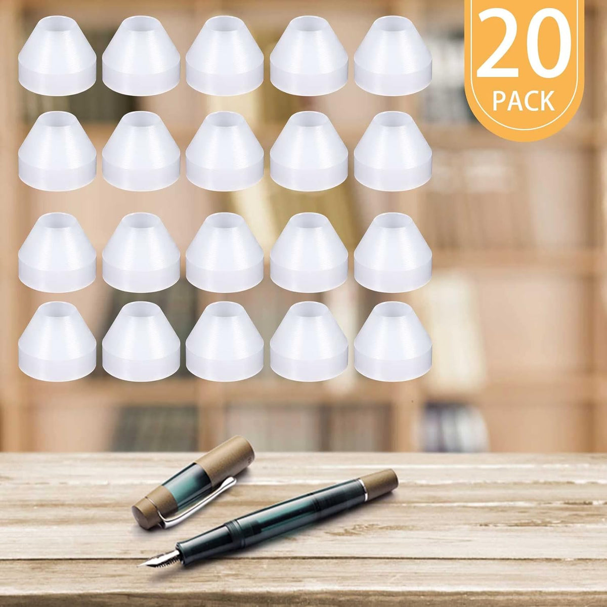20 Pack White Non-Stick Pen Bushings L7000