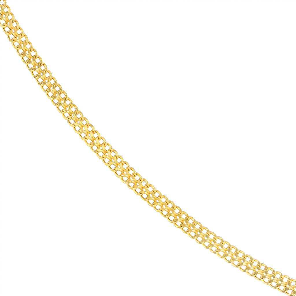 14K Yellow Gold Diamond Cut Chain Necklace L10232