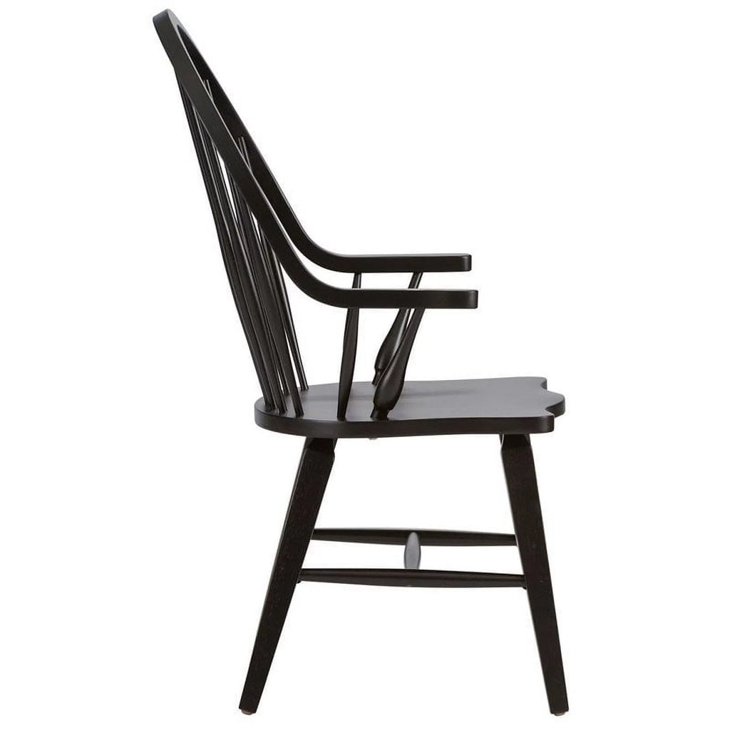 Dark Brown Windsor Back Arm Chair C46757