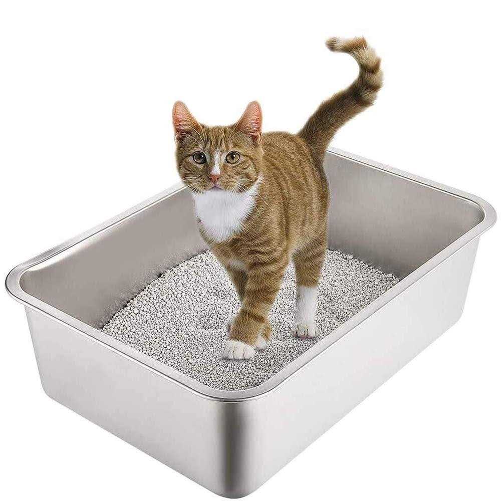 Stainless Steel Cat and Rabbit Litter Box W2950