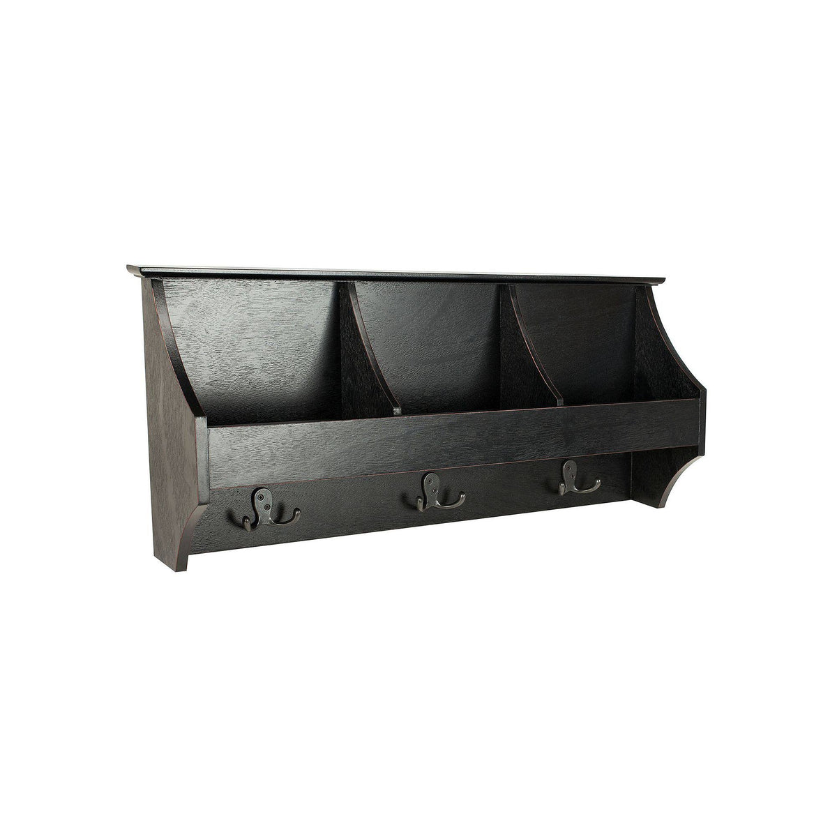 Black Hanging Storage Wall Rack X365194